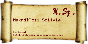 Makróczi Szilvia névjegykártya