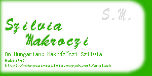 szilvia makroczi business card